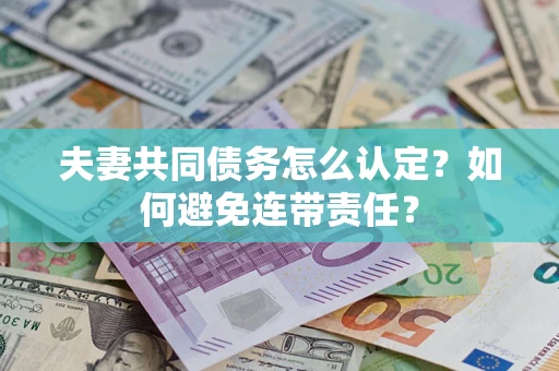 北京夫妻共同债务怎么认定？如何避免连带责任？