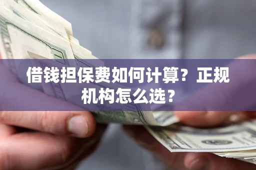 北京借钱担保费如何计算？正规机构怎么选？