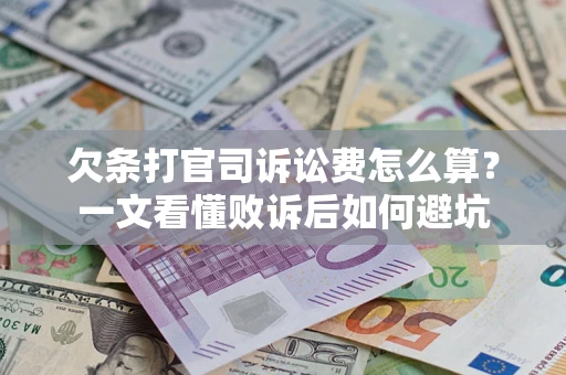 北京欠条打官司诉讼费怎么算？一文看懂败诉后如何避坑